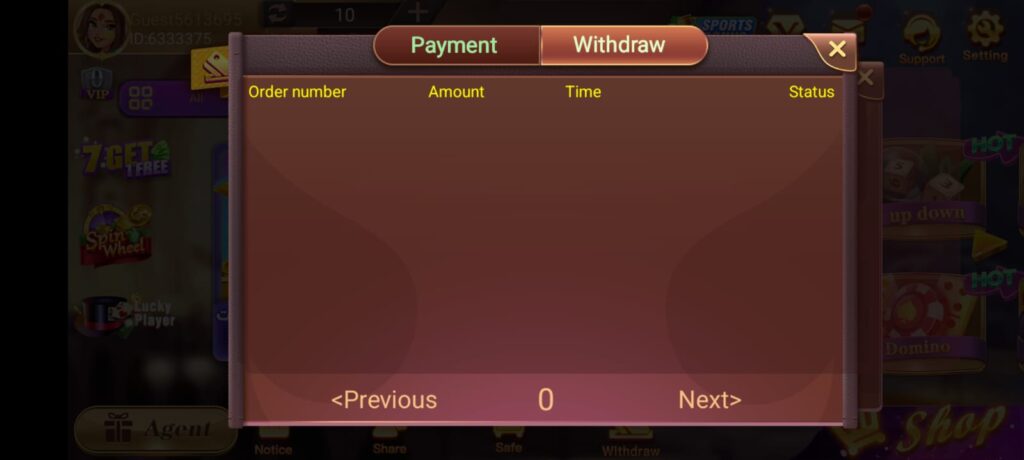 withdrawal of card rummy game